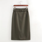 Straight Mid Length Skirt