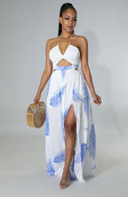 Summer French Floral Dress