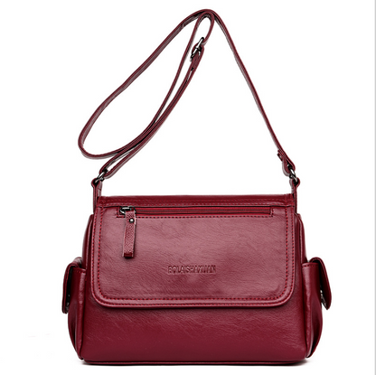 Leather Messenger Shoulder Bag