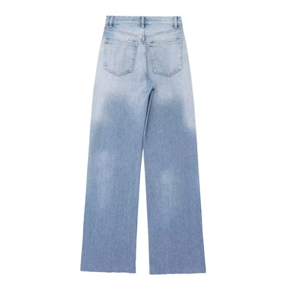 Casual Wide Straight Leg Jeans Pants