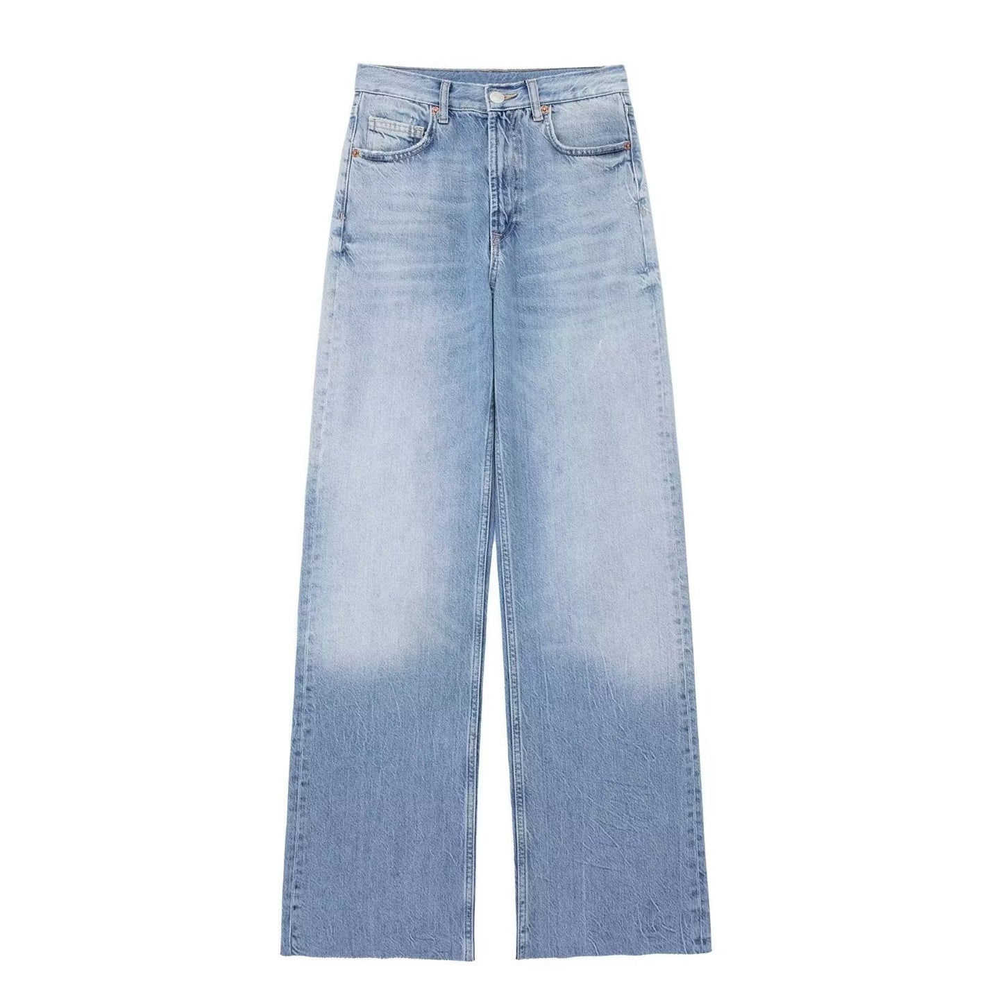 Casual Wide Straight Leg Jeans Pants