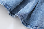 The Parisienne — Pleated Denim Midi Dress
