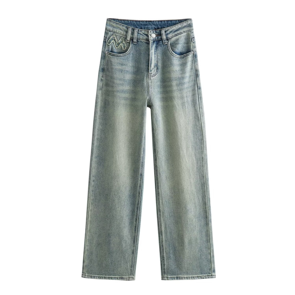 Wide Leg Straight Jeans