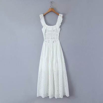 Gentle Elegant White French Dress