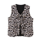 Animal Print Matching Vest