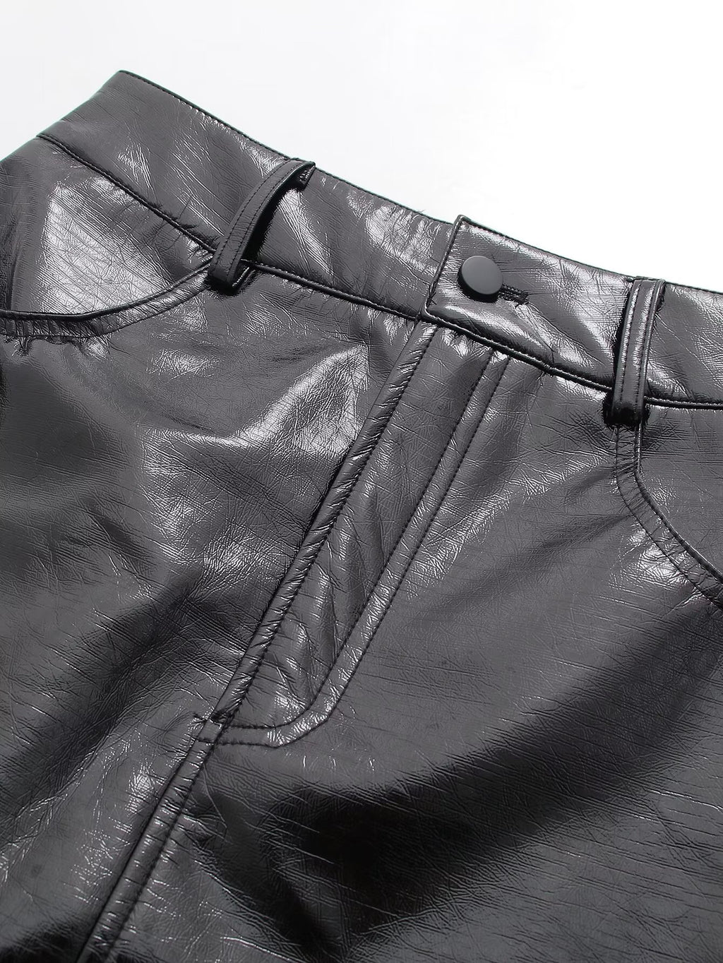 Elegant Leather A Line Sheath Skirt