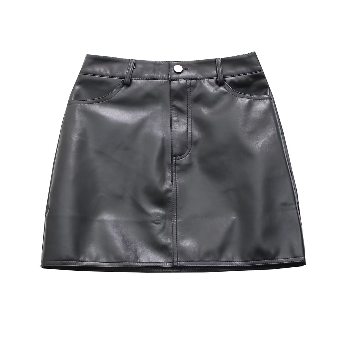 Women Summer SexyFaux Leather Skirt