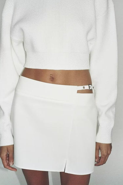 Graceful Slit Waist Skirt