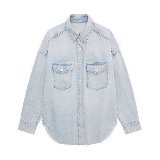 Simple Loose Denim Shirt