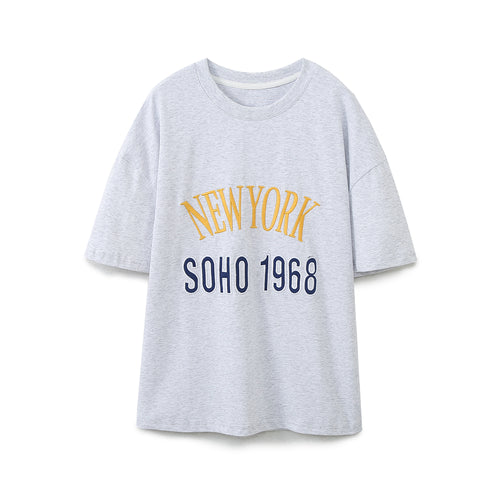 Spring Women Clothing Casual Character Embroidery T shirt Top