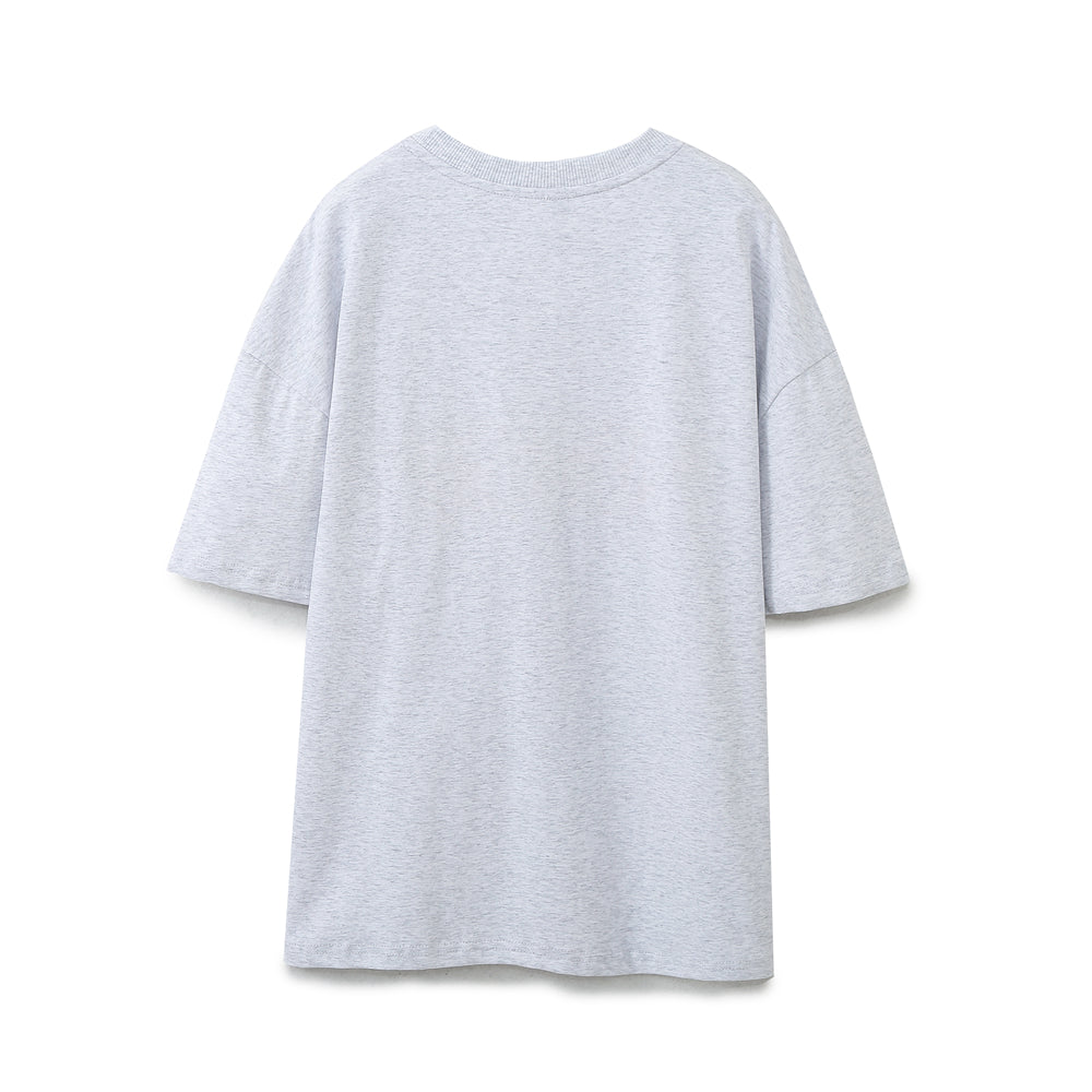 Spring Women Clothing Casual Character Embroidery T shirt Top