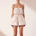 Pocket Strap Rompers