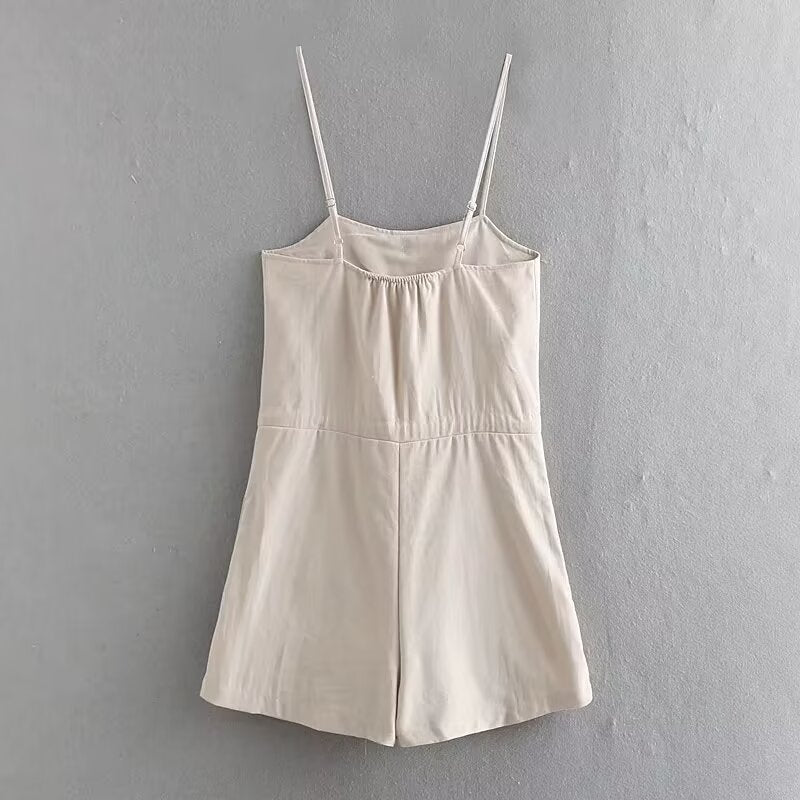 Pocket Strap Rompers