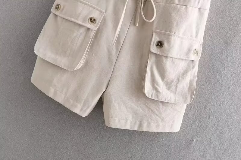 Pocket Strap Rompers
