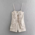Pocket Strap Rompers