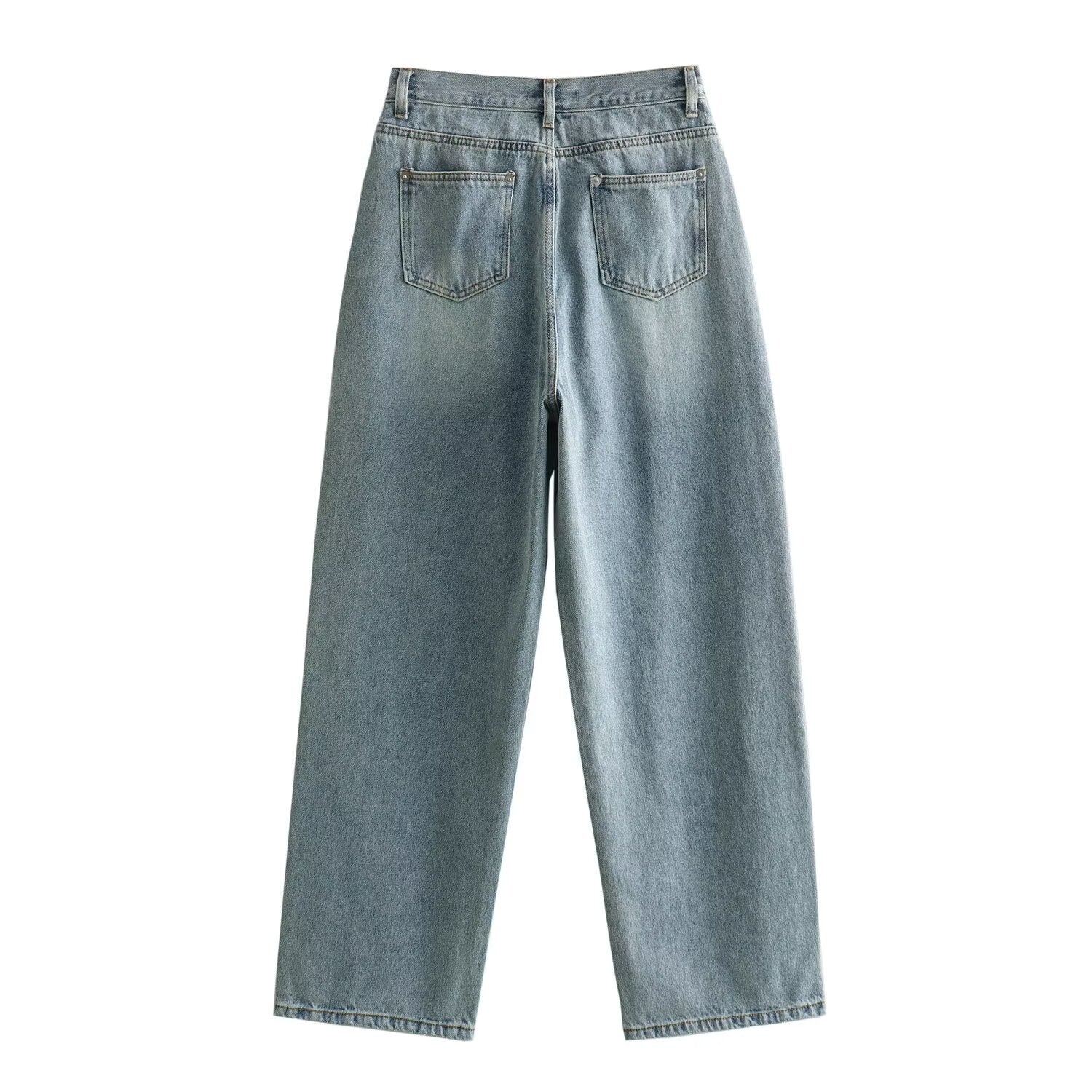 Straight Basic All Matching Denim Jeans