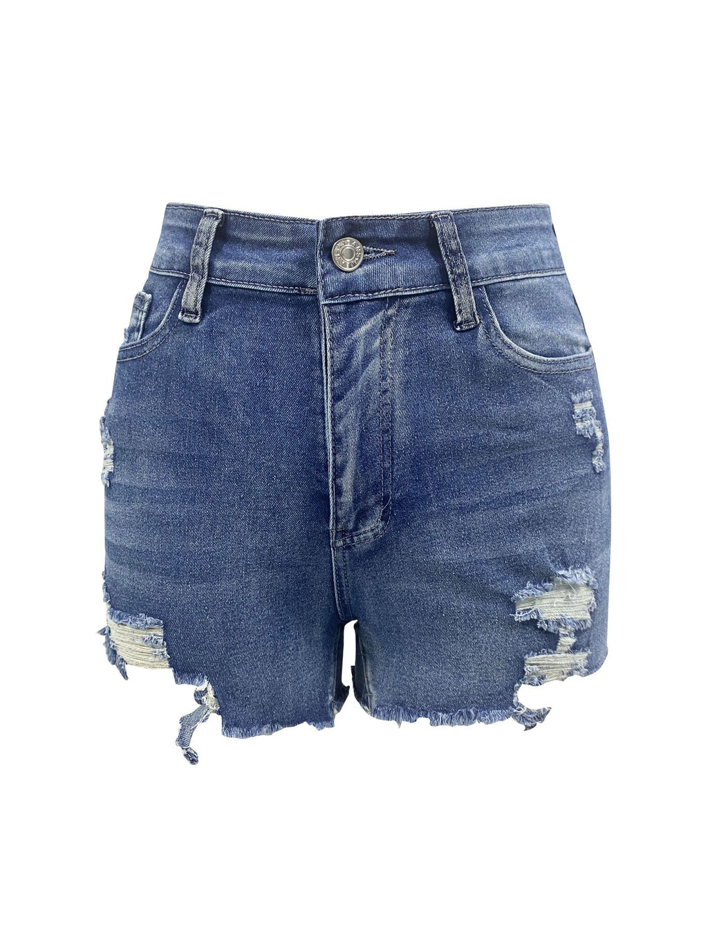 Ripped Denim Shorts