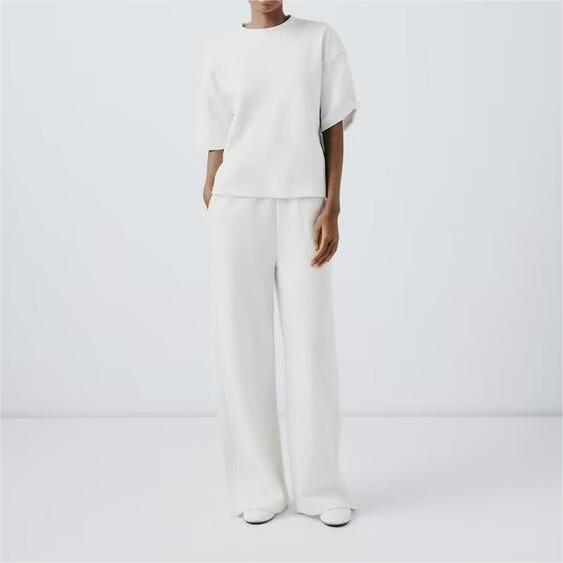 Double Sided T Shirt & Straight Leg Pants Set