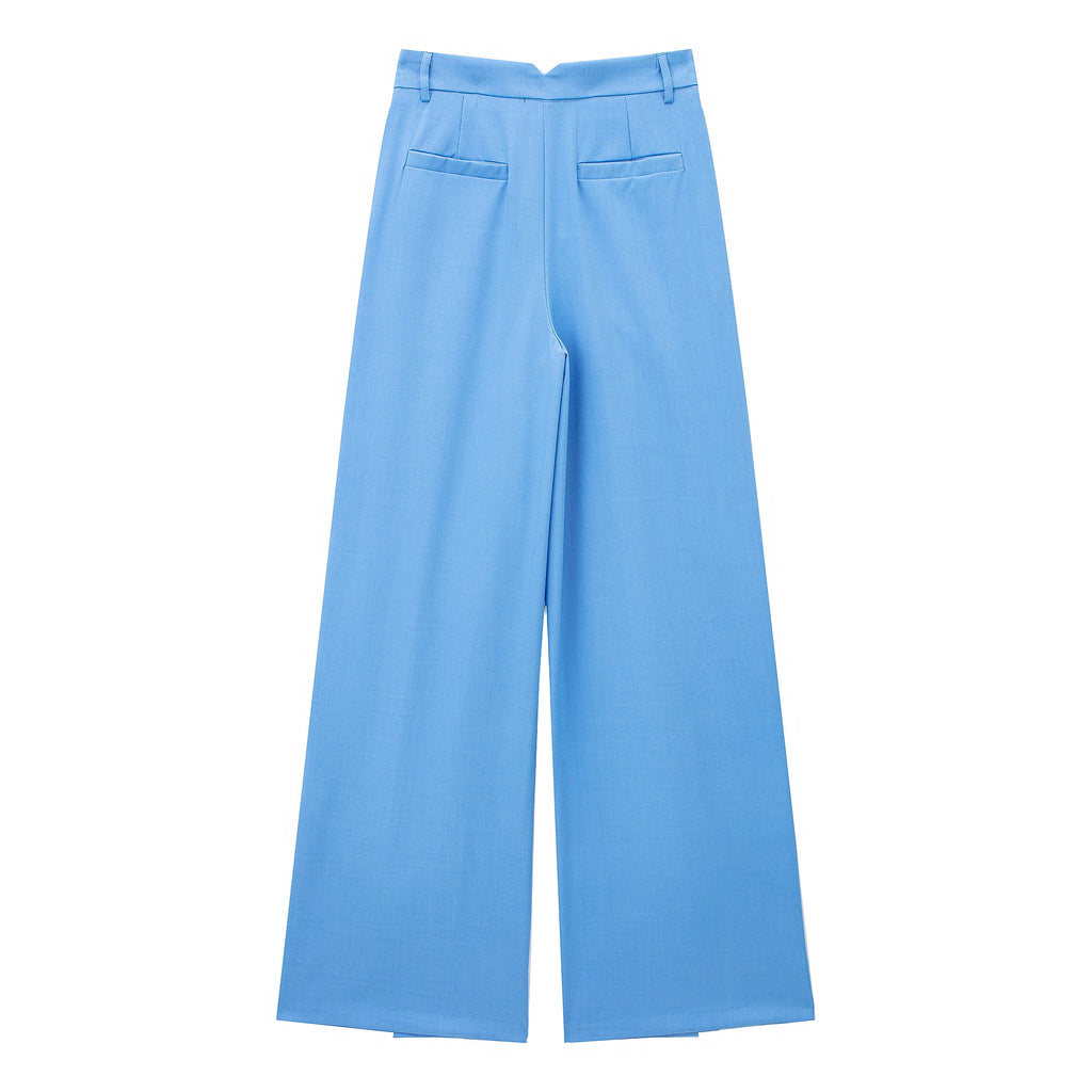 Chic Wide Leg Draping Pleated Pant