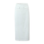 Bag Cover Slit Straight Skirt