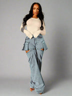 Detachable Hanging Denim Pants