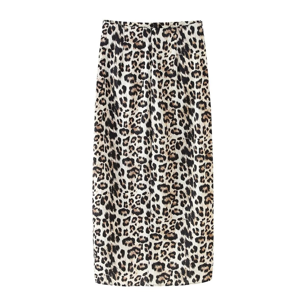 Animal Print Midi Skirt
