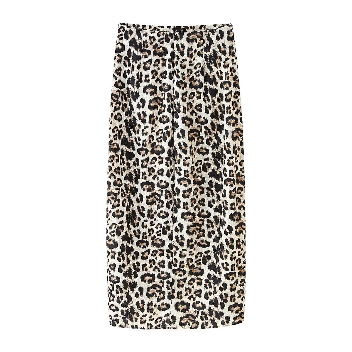 Animal Print Midi Skirt