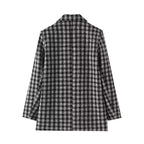 Woolen Plaid Blazer