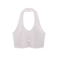 Backless Hanging Collar Matching Vest