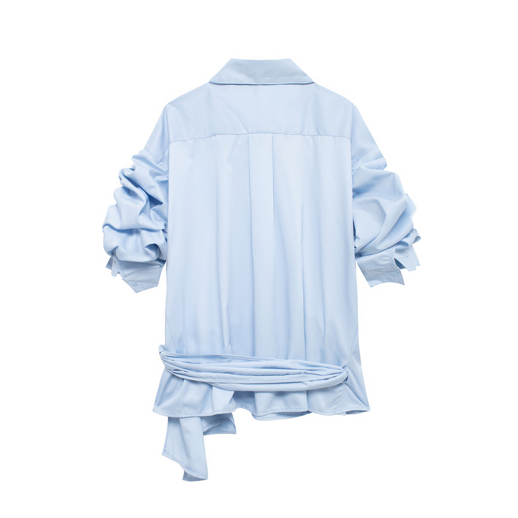 Bowknot Decoration Poplin Shirt