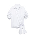 Bowknot Decoration Poplin Blouse