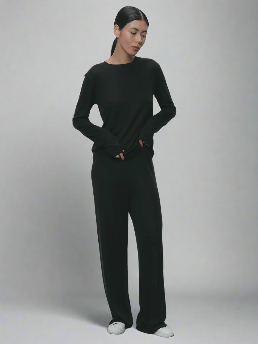 Casual Top & Wide Leg Pants Set