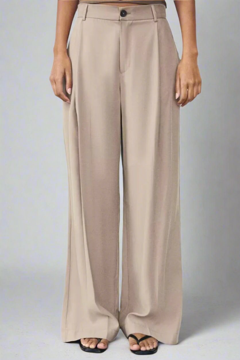 Casual Draping Pleated Pants