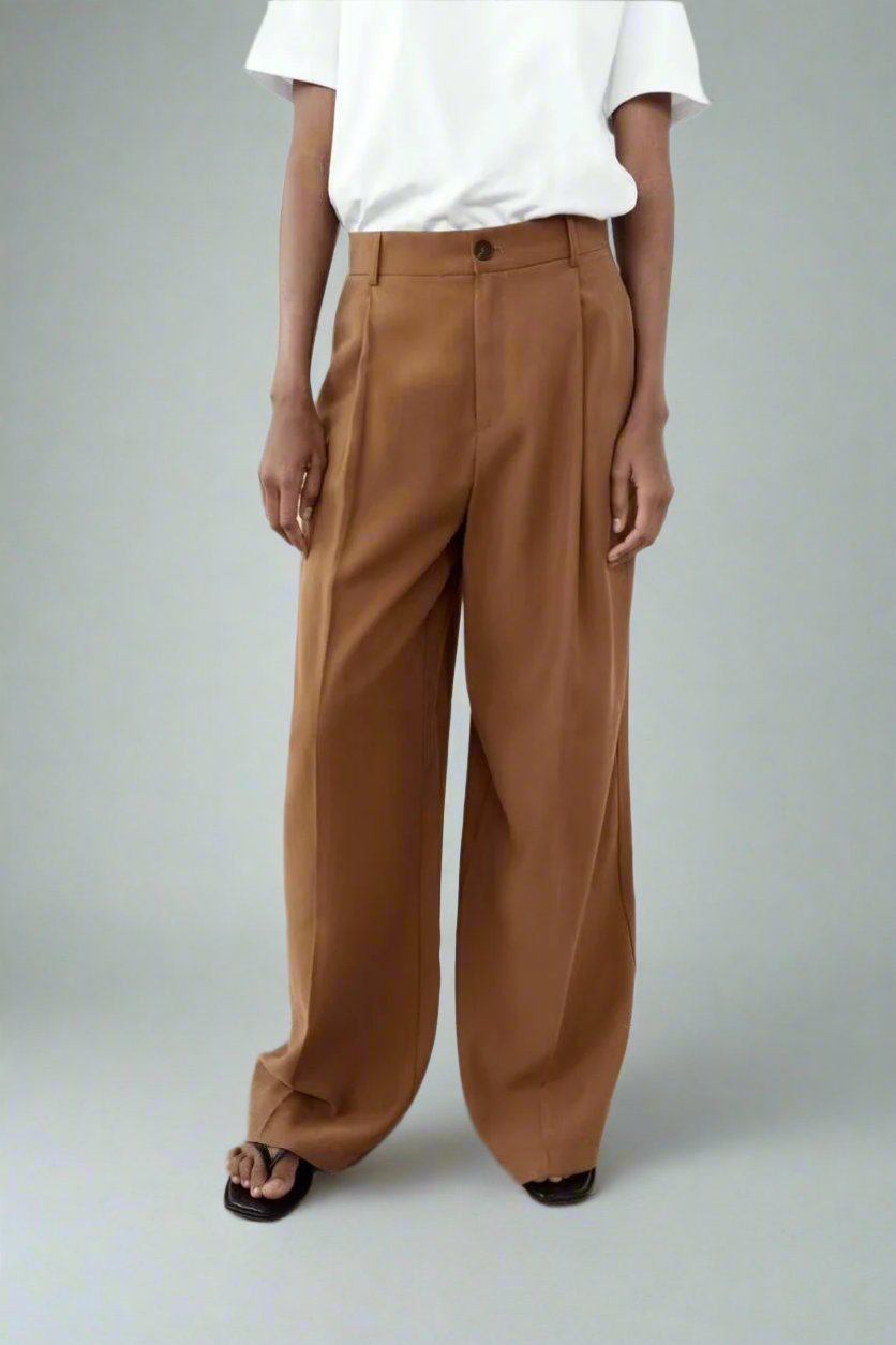 Casual Draping Pleated Pants