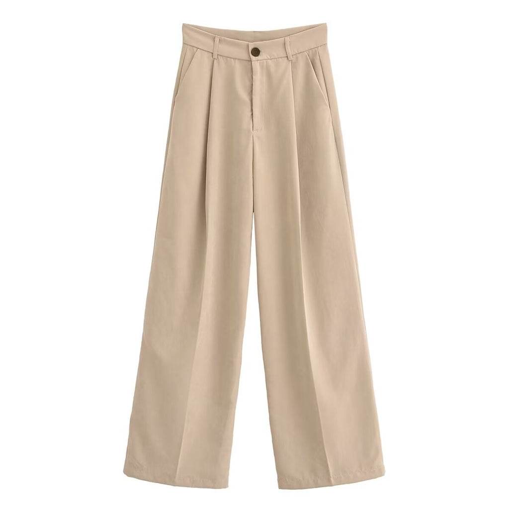 Casual Draping Pleated Pants