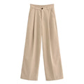 Casual Draping Pleated Pants