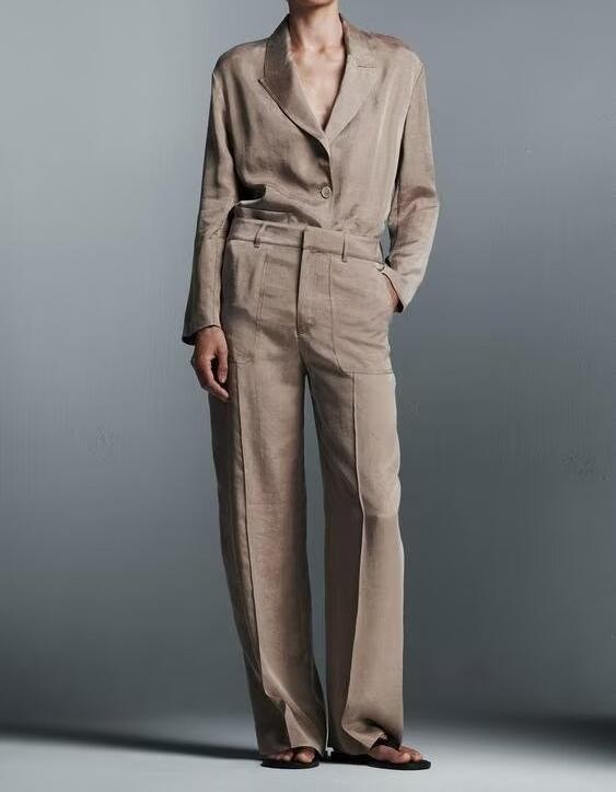 Draping Blazer Pants Suit