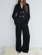 Black Double Breasted Drape Suit