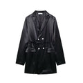 Black Double Breasted Drape Suit