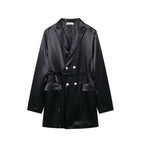 Black Double Breasted Drape Suit