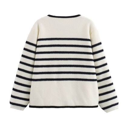 Classic Vintage Stripe Knitted Cardigan