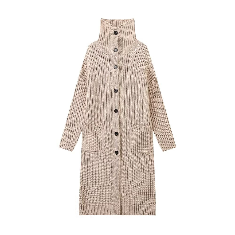 Casual Row Button Knitted Coat