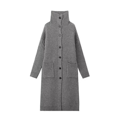 Casual Row Button Knitted Coat