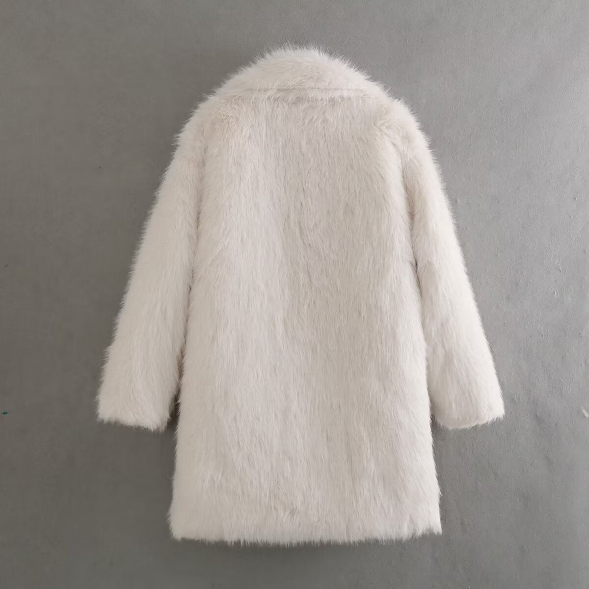 Warm Collared Faux Fur Overcoat