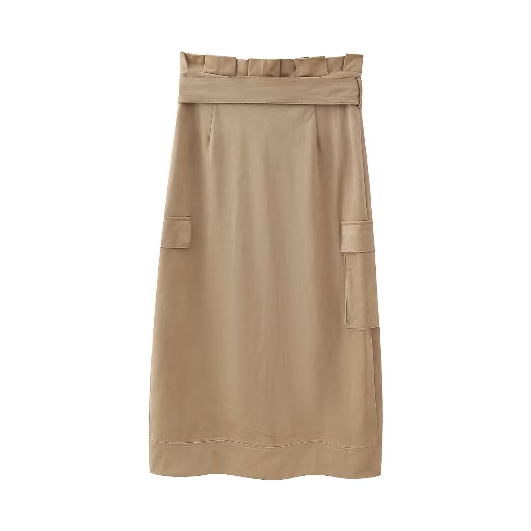 Suede Midi Skirt