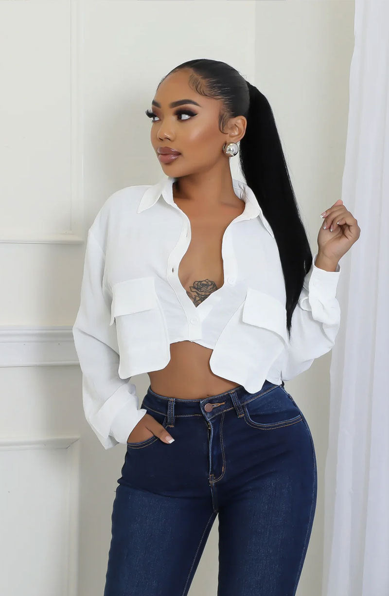 Cropped Button Shirt