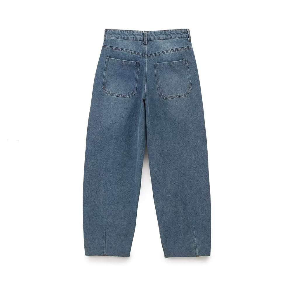 Western Balloon Low Waist Denim Jeans