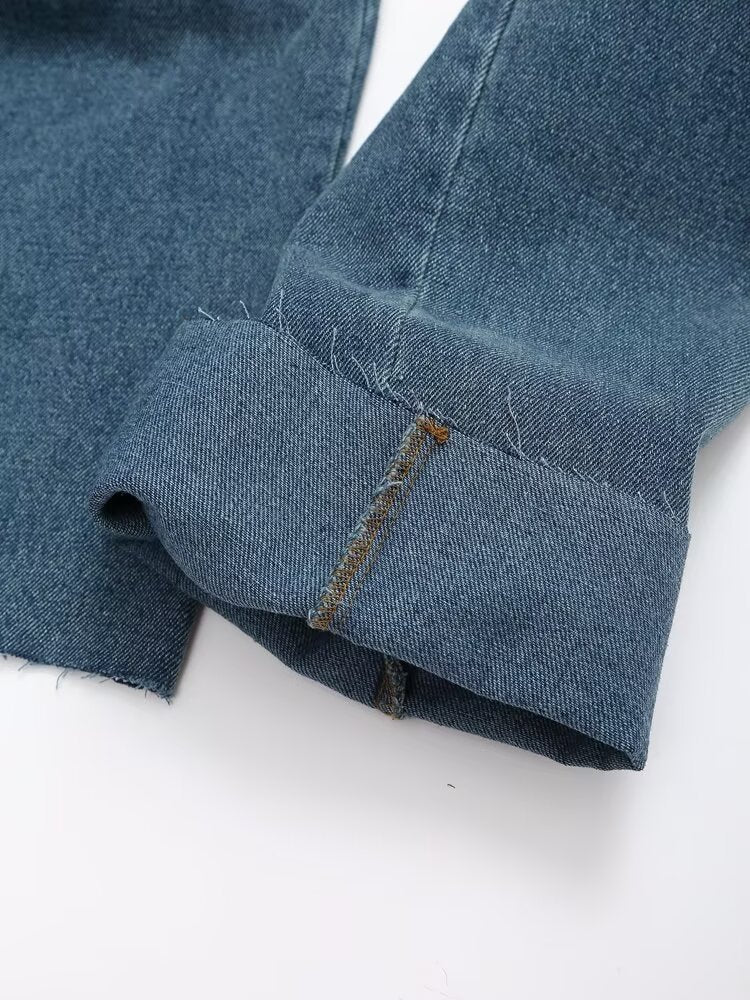 Western Balloon Low Waist Denim Jeans