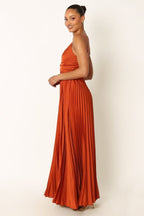 Elegant Graceful Sling Backless Long Pleated Dress