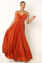 Elegant Graceful Sling Backless Long Pleated Dress